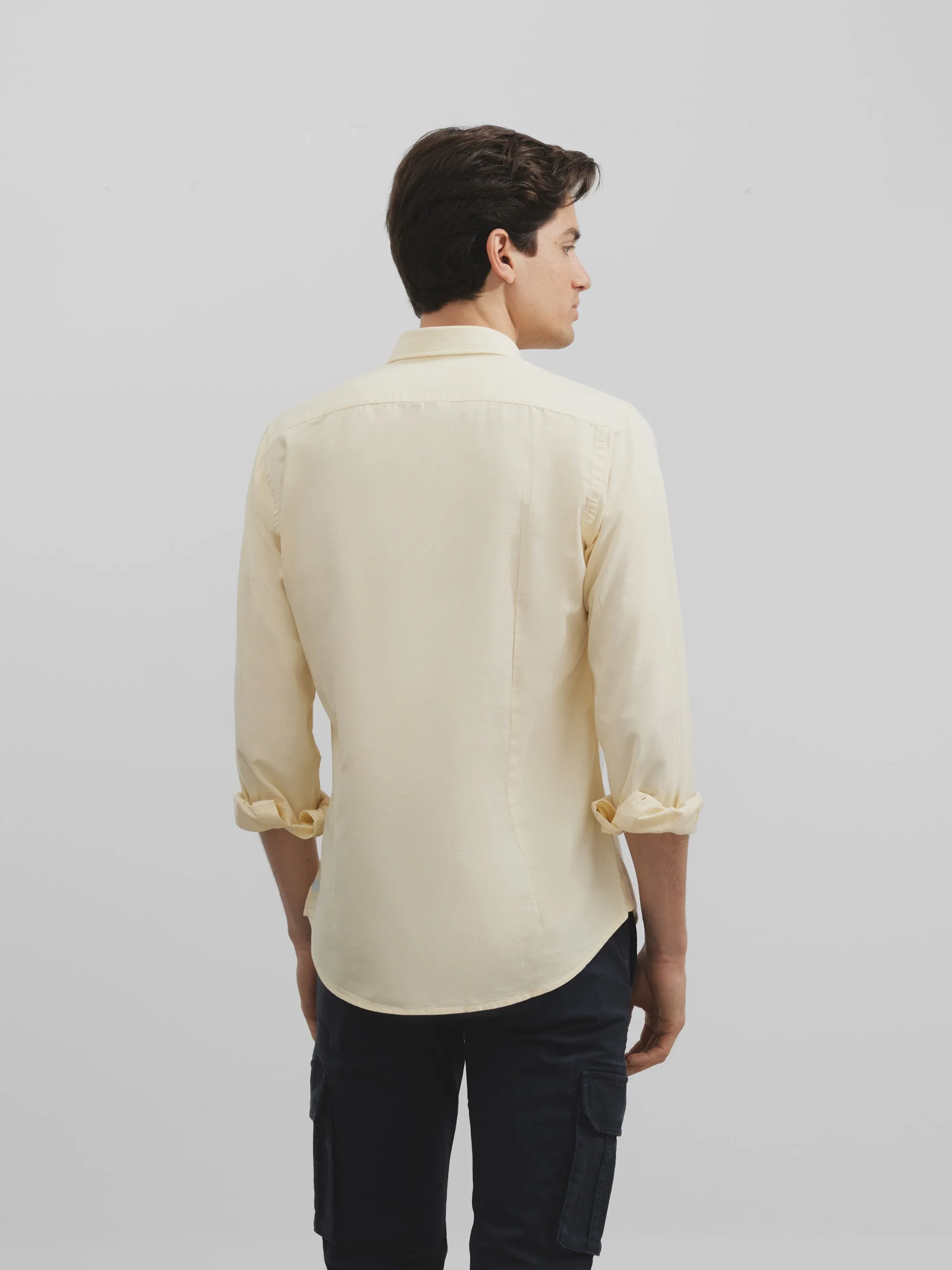 Camisa sport oxford amarilla