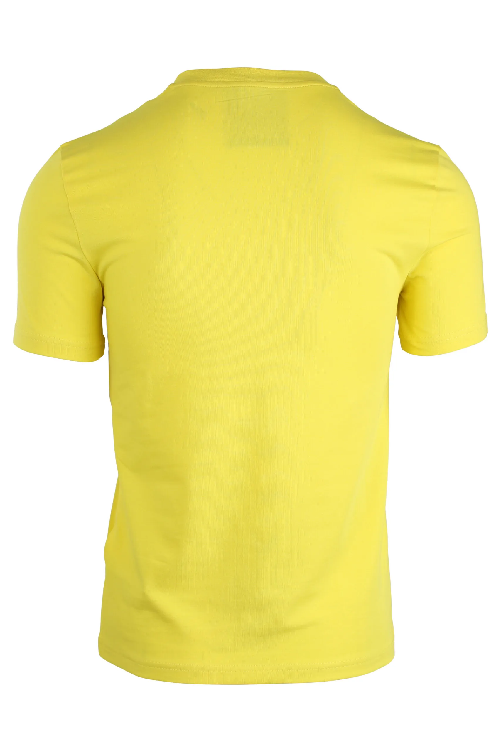Camiseta amarilla con maxi logo doble 
