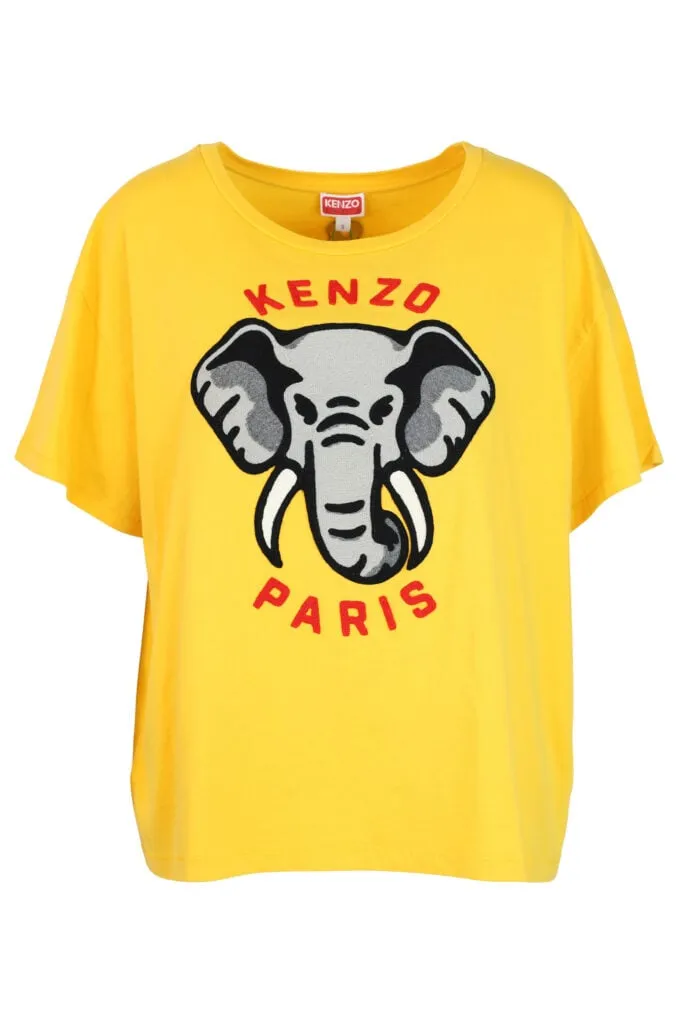 Camiseta amarilla con maxilogo elefante