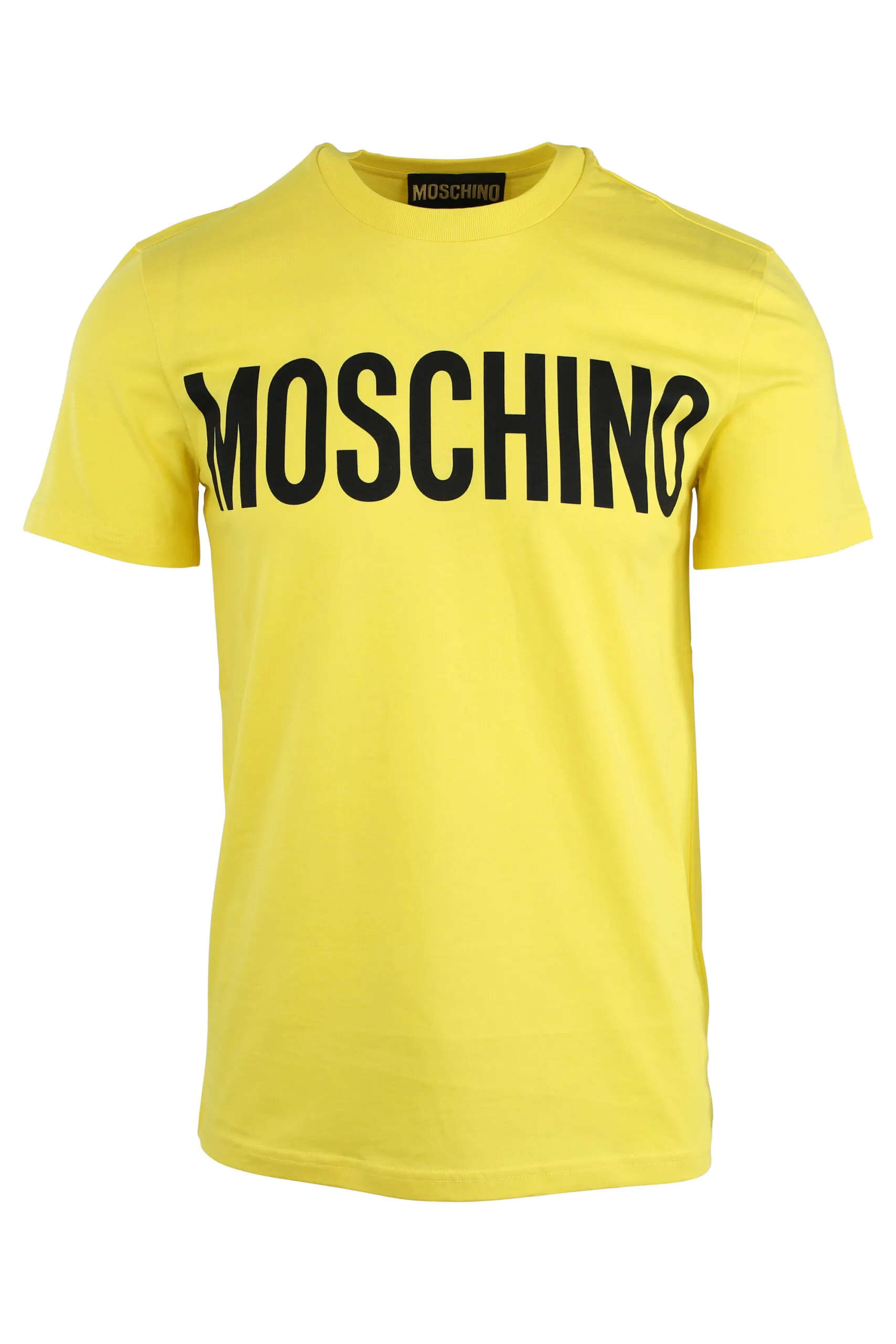 Camiseta amarilla con maxilogo negro