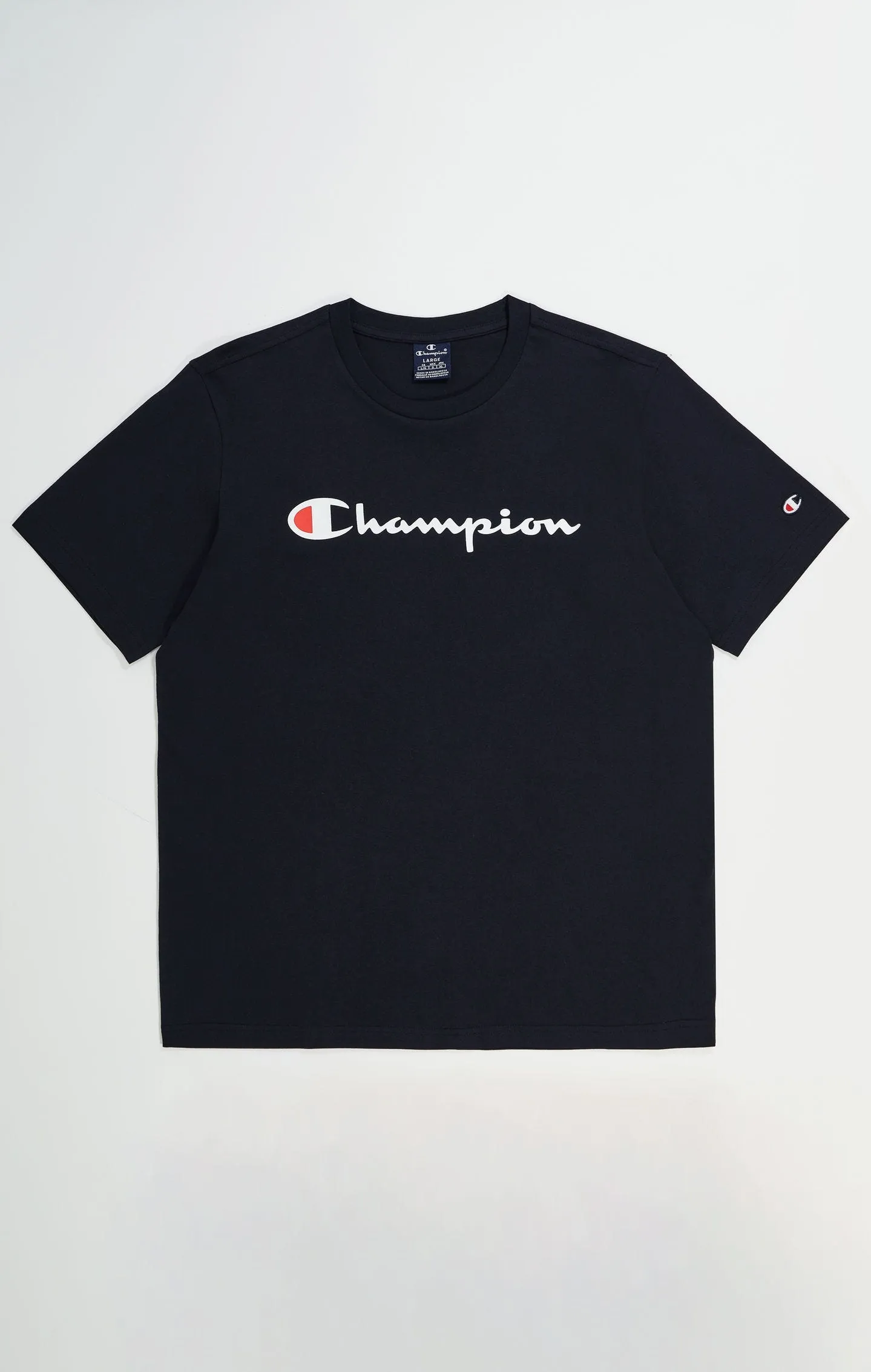 Camiseta de cuello redondo con logotipo grande