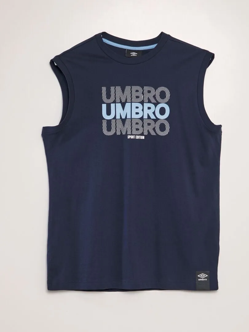 CAMISETA DE TIRANTES 'UMBRO' CON CUELLO REDONDO  AZUL