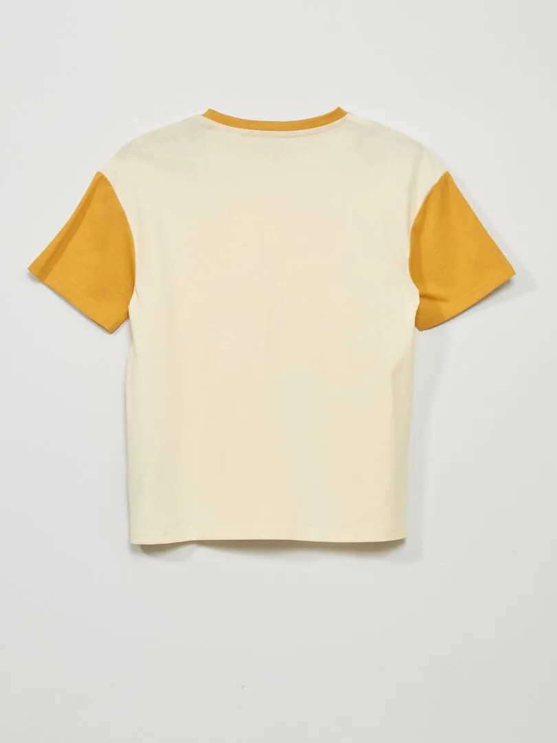 CAMISETA ESTAMPADA DE MANGA CORTA  BLANCO