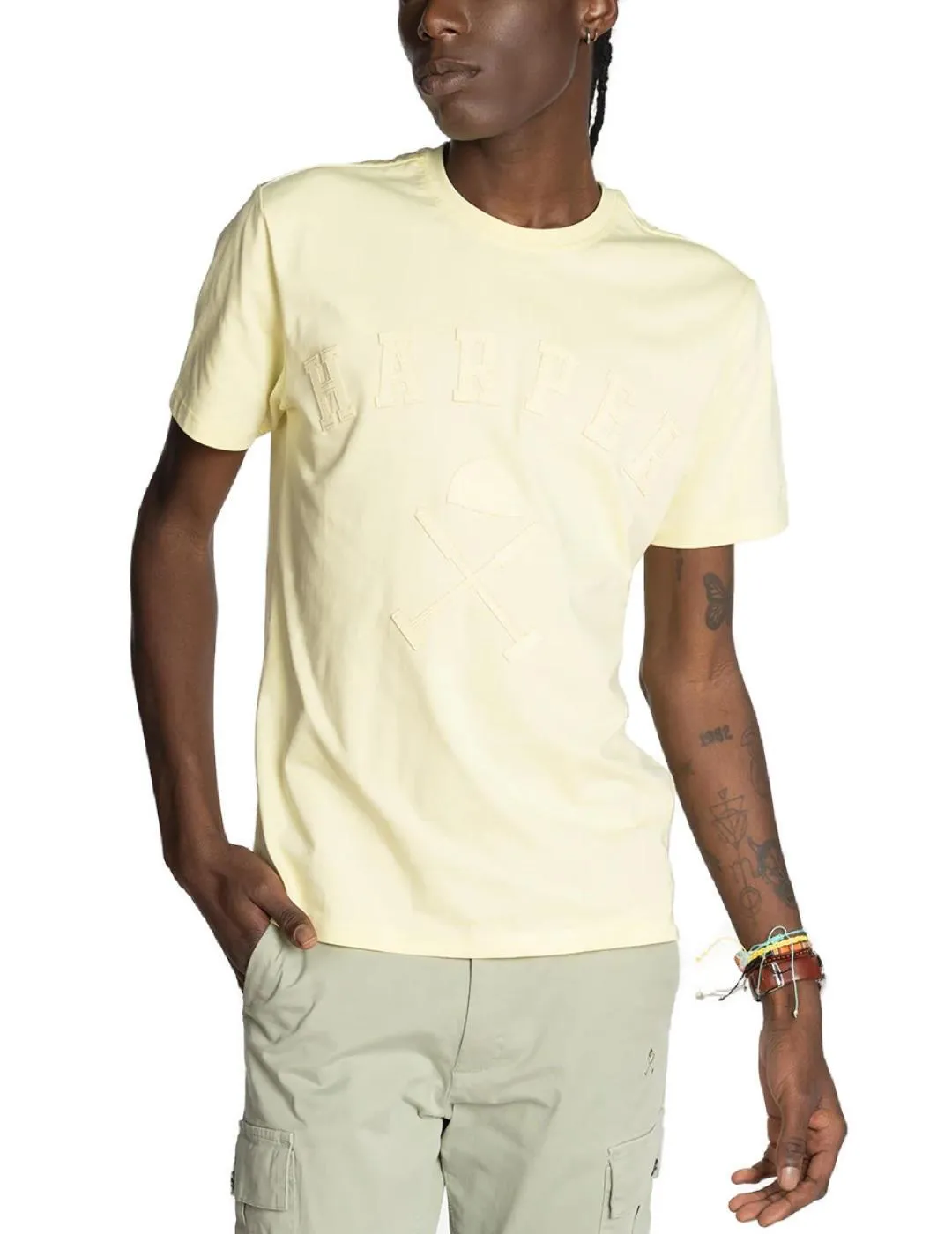 Camiseta Harper&Neyer Brooklyn amarilla manga corta hombre