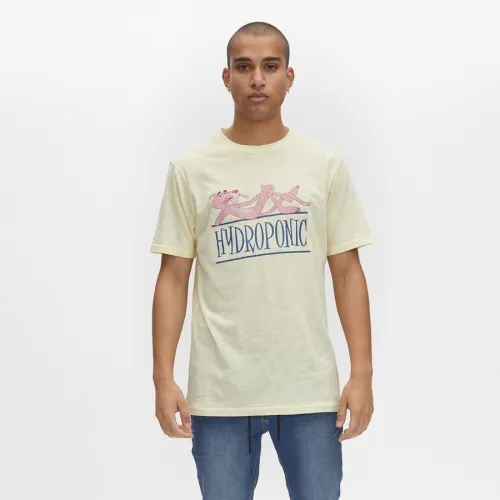 CAMISETA HOMBRE HYDROPONIC MANGA CORTA PINK LAIDBACK LIGHT YELLOW REF. 2150102 AMARILLA PANTERA ROSA
