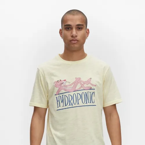 CAMISETA HOMBRE HYDROPONIC MANGA CORTA PINK LAIDBACK LIGHT YELLOW REF. 2150102 AMARILLA PANTERA ROSA