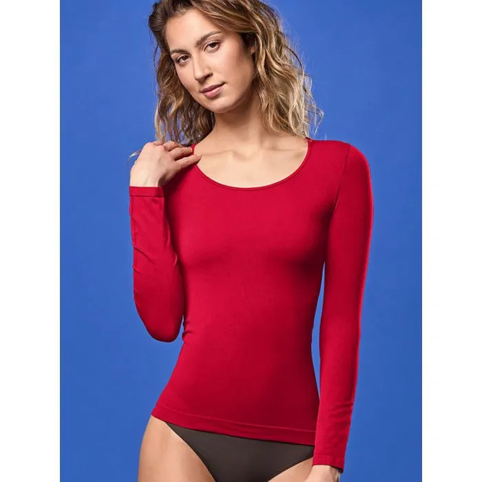 Camiseta mujer Focenza manga larga 615 Rojo