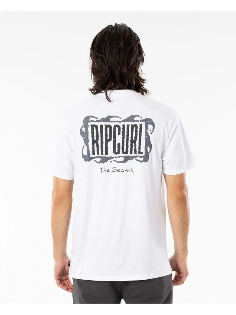 Camiseta RIP CURL hombre manga corta surfera Mind Wave Logo White Ref. CTERL9 blanca the shearch