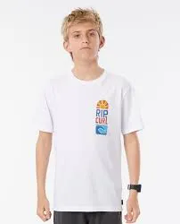 Camiseta RIP CURL manga corta niño surfera Oceanz Boy White Ref. KTEZT9 blanca