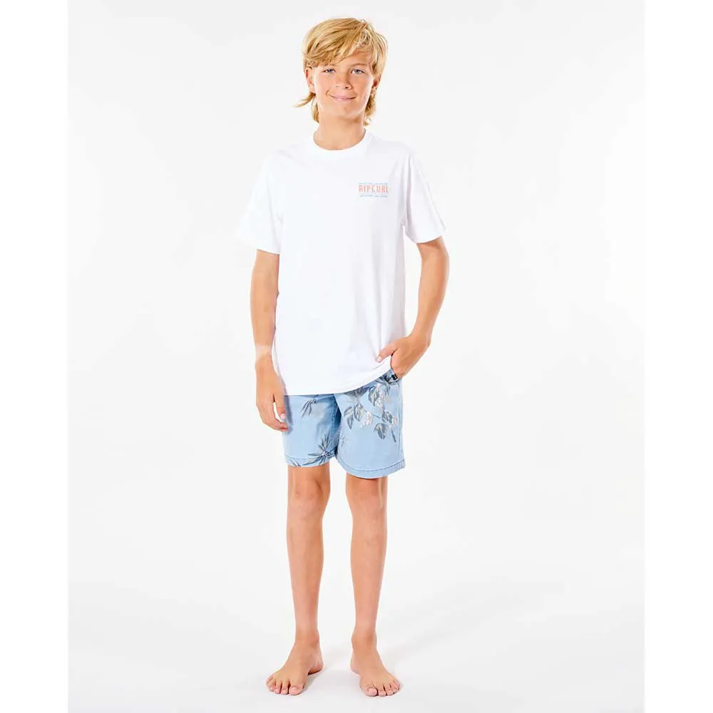 Camiseta RIP CURL Niño manga corta surfera Cut Out Dusty White Ref. KTEXS9 blanca