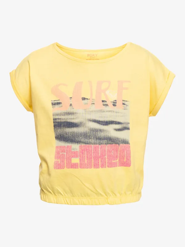 Camiseta ROXY niña manga corta surfera Everything I Want SUNSHINE (yeq0) Ref. ERGZT03869 amarilla