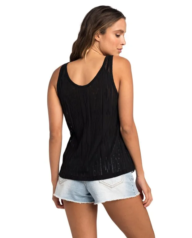 Camiseta transpirable RIP CURL tirantes para mujer MOONTIDE TANK Black Ref. GTEUF4 negra