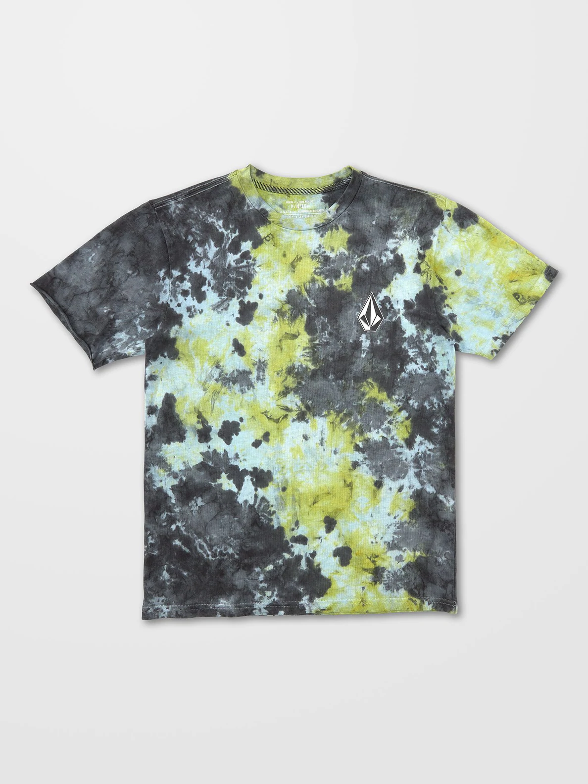 Camiseta VOLCOM manga corta niño ICONIC DYE – LIME TIE DYE  Ref. C5212202_LTD negra/amarilla degradada