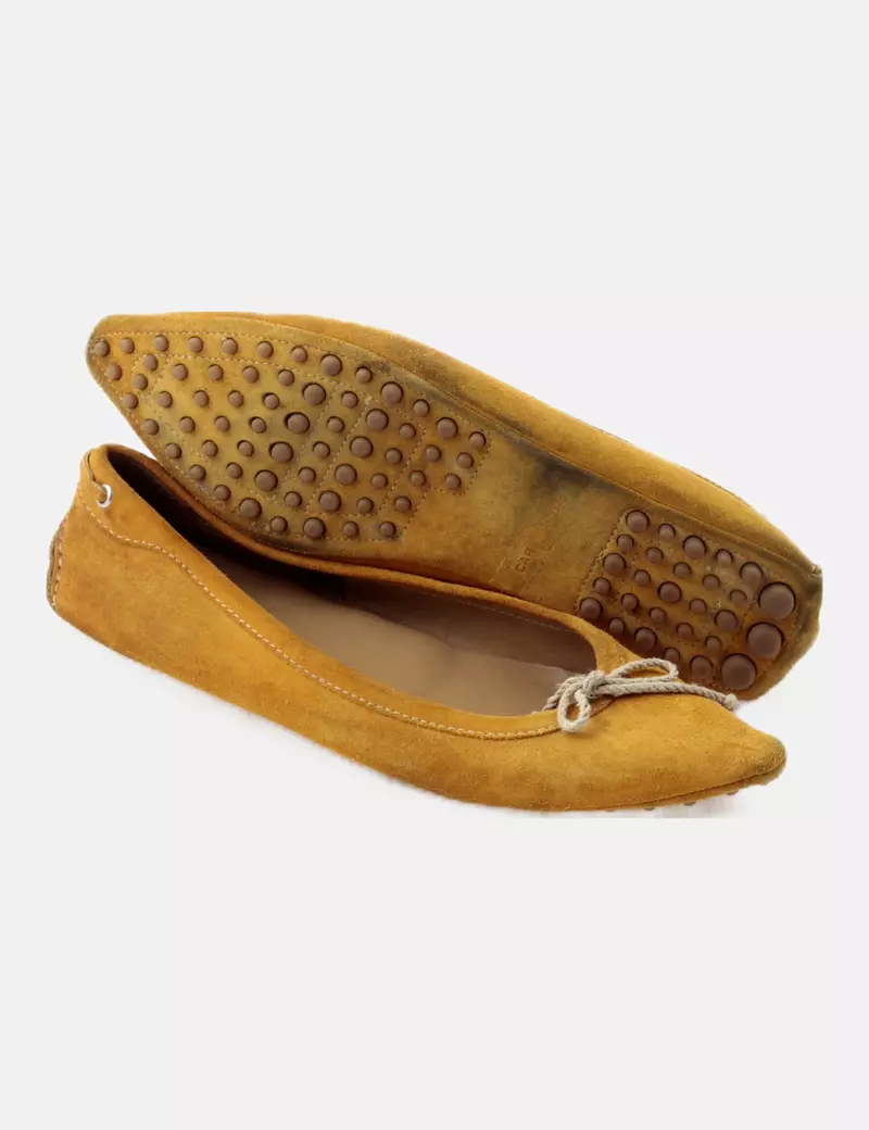 Carshoe Bailarina amarilla texturizada