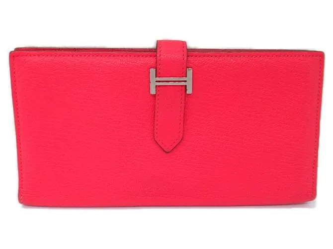 Cartera Longa Soufflet Bearn de Hermès Rosa 