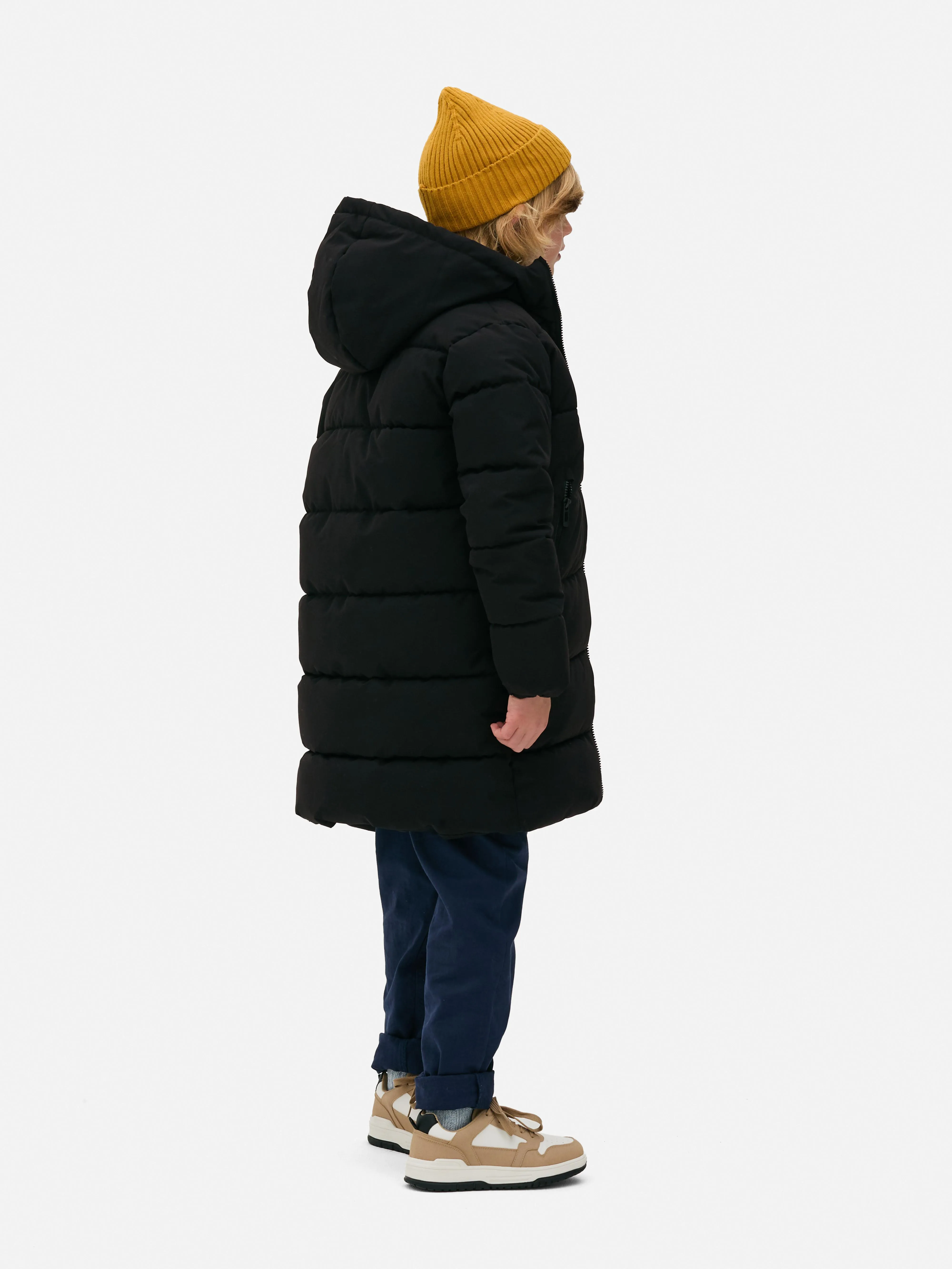 Chaqueta acolchada larga para niños y niñas mayores