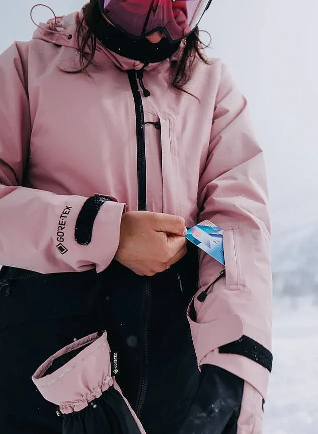 CHAQUETA BURTON TREELINE 2L GORETEX  POWDER BLUSH/TRUE BLACK  WOMEN´S