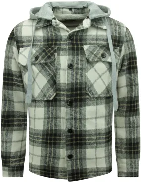 Chaqueta Lumberjack con Capucha Teddy Lana -7091- Negro