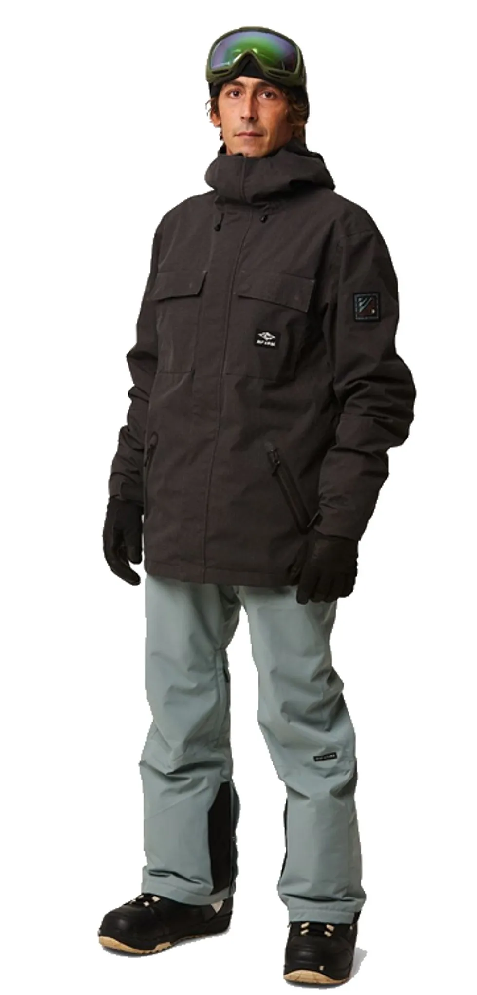 CHAQUETA RIP CURL PINNACLE  WASHED BLACK  MEN´S
