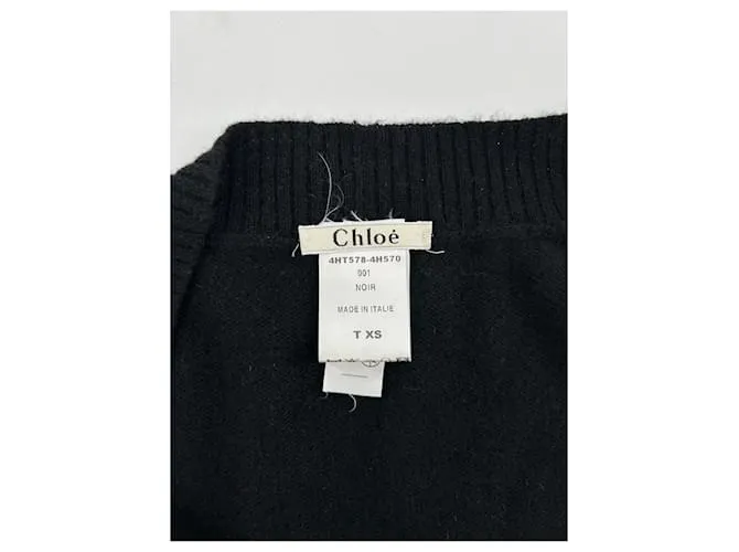 Chloé Camiseta de punto CHLOE.Cachemira XS Internacional Negro 