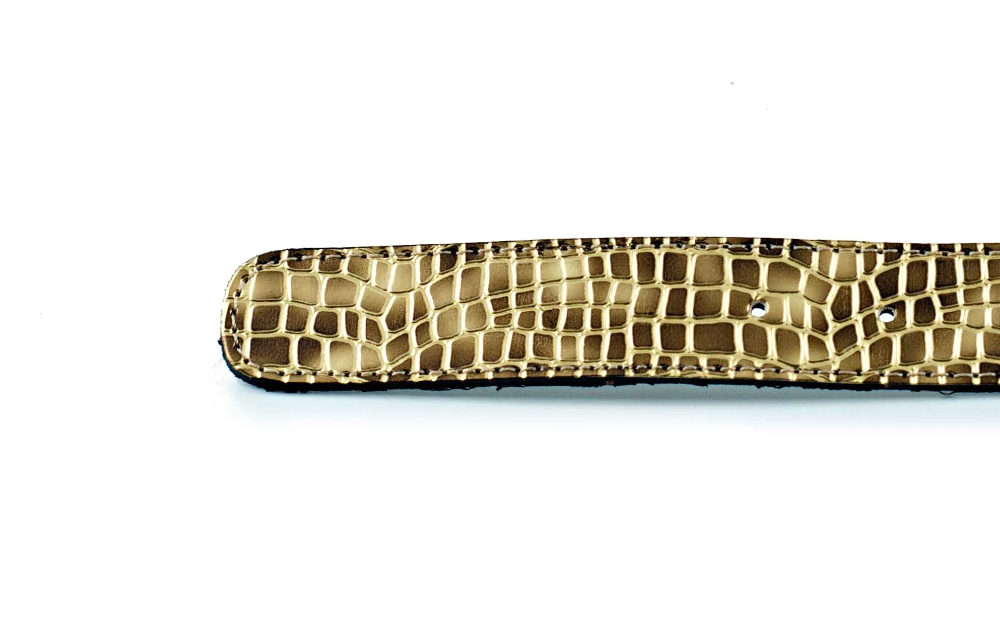 Cinturón modelo Aurelio, fabricado en classic mirror dungha nº1 dorado.