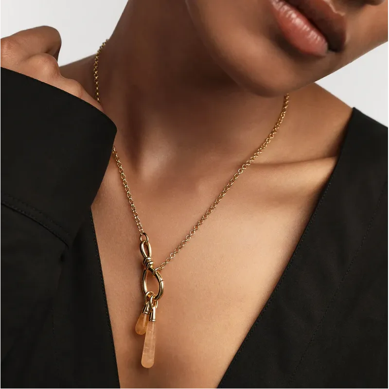 COLGANTE PDPAOLA AVENTURINA AMARILLA LARGE DROP CO01787U