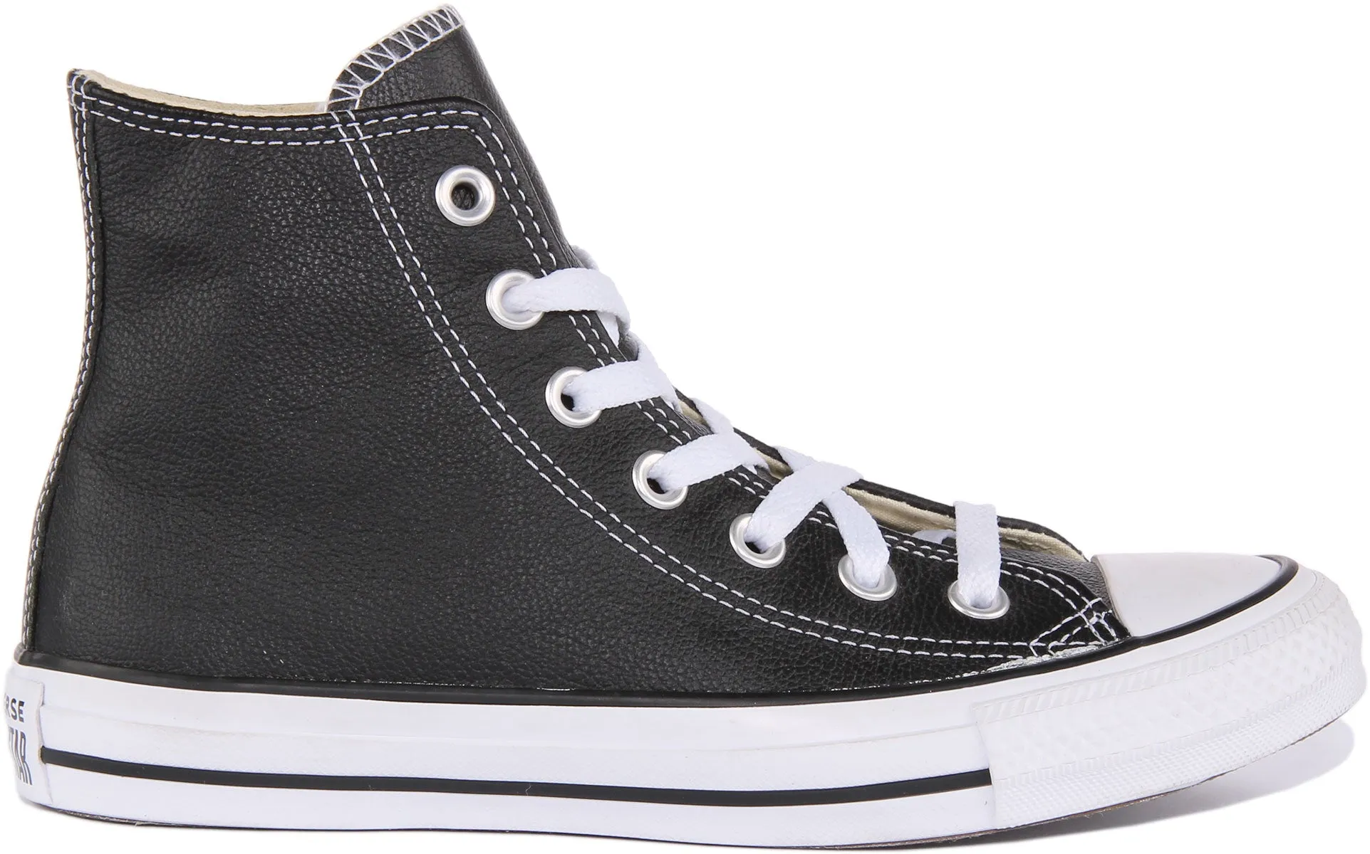 Converse Chuck Taylor All Star Hi Zapatillas de cuero con cordones para en negro