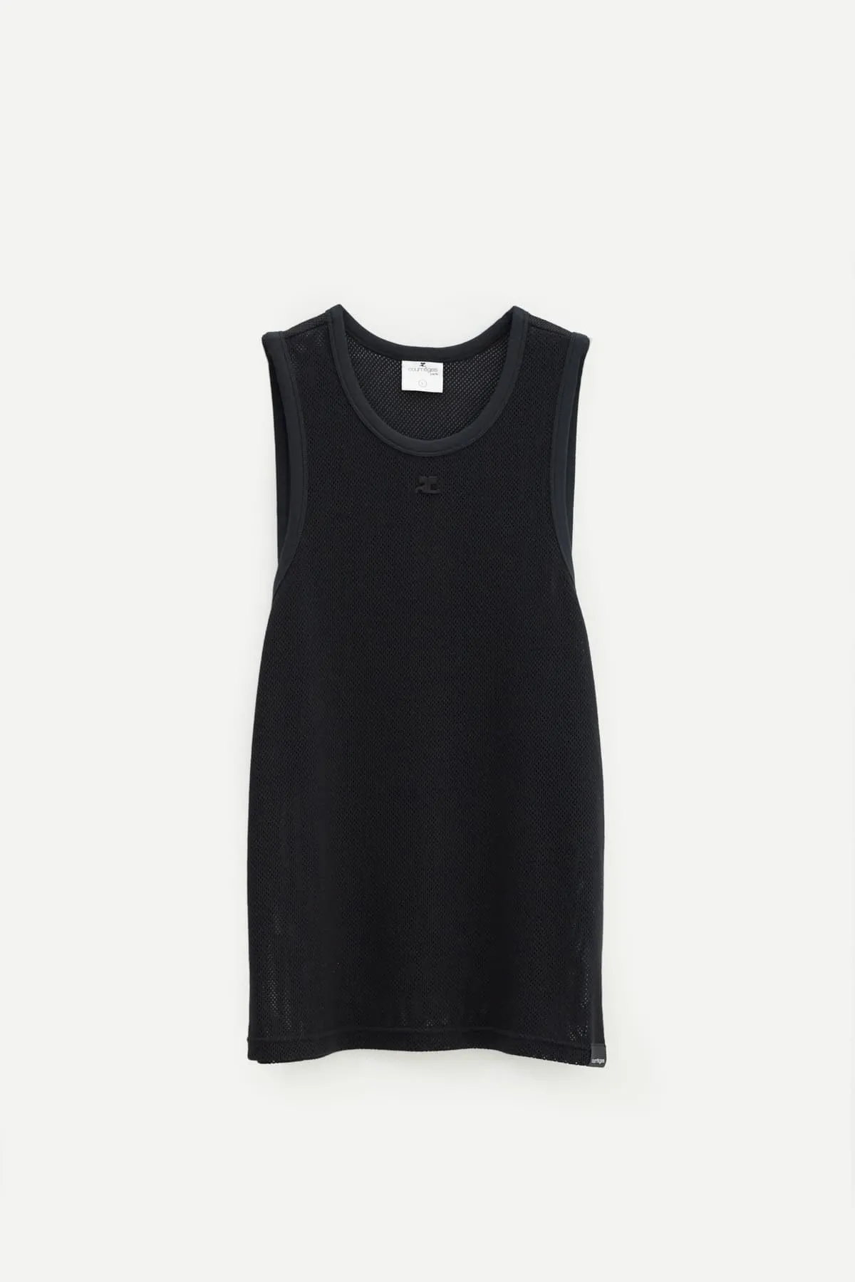 COURREGES BLACK SPORTS MESH TANK TOP