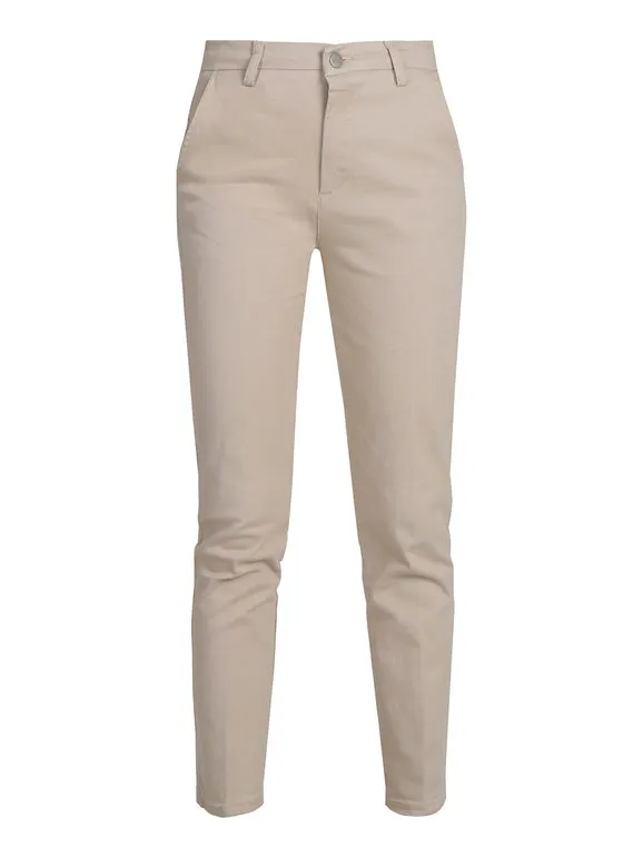 Cover Girl Pantalón de algodón de talle bajo para mujer