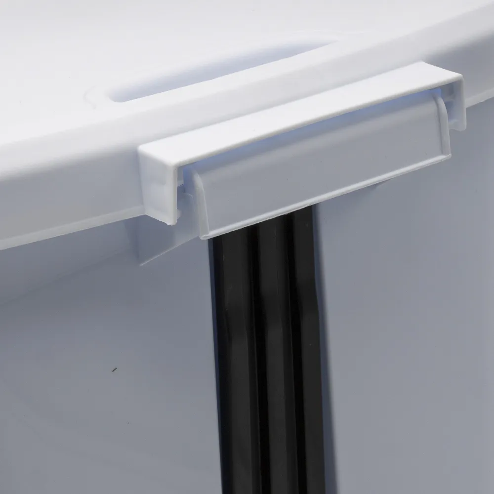 Cubo Basura Plastico Apertura Pedal 27 Litros Blanco