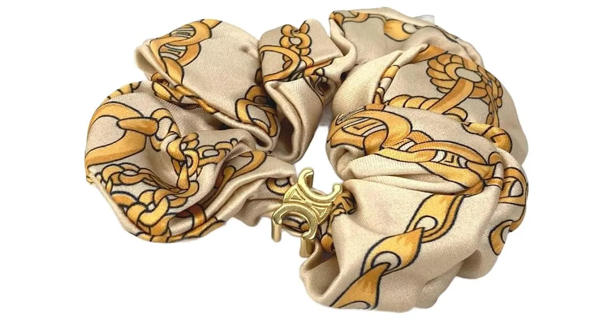 Céline Scrunchie de viscosa amarilla Celine Amarillo 