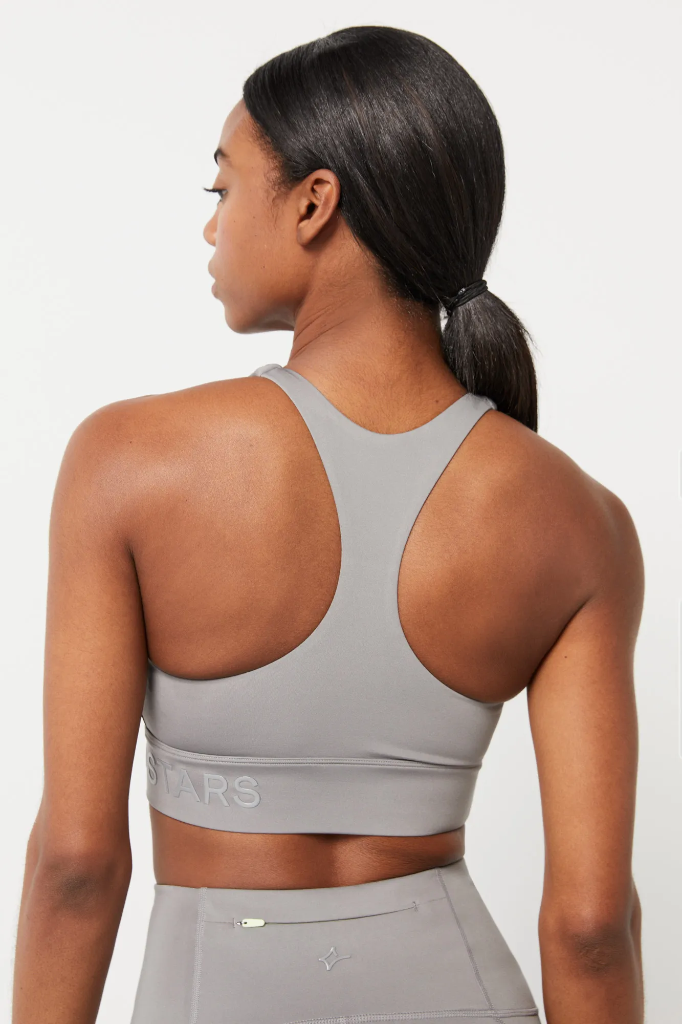 Dash and Stars Sujetador deportivo gris 4D Stretch