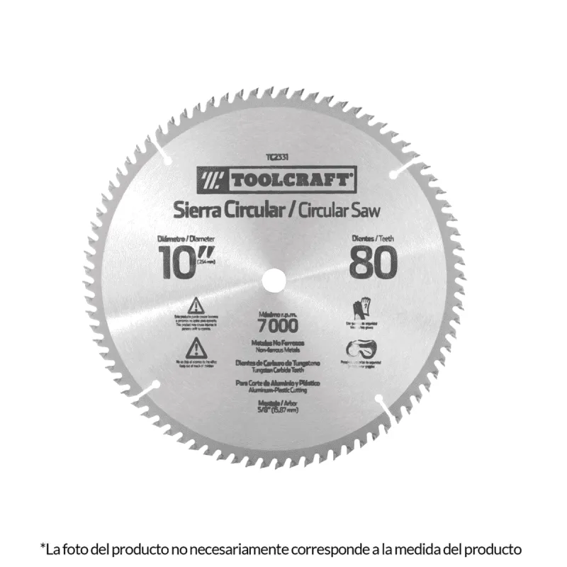 Disco de Sierra Circular de 7 1/4"x 5/8" con 16 dientes Toolcraft TC2326