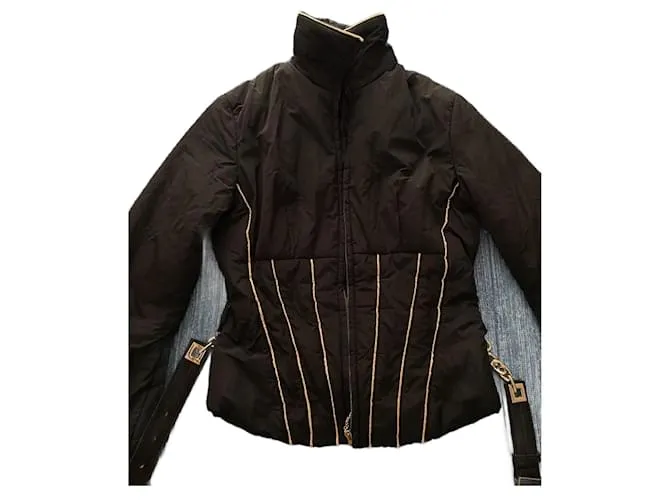 Elisabetta Franchi Chaquetas Negro Gold hardware 
