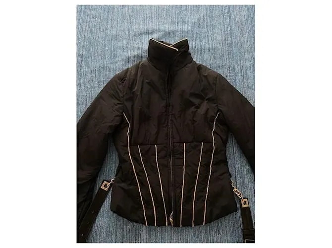 Elisabetta Franchi Chaquetas Negro Gold hardware 
