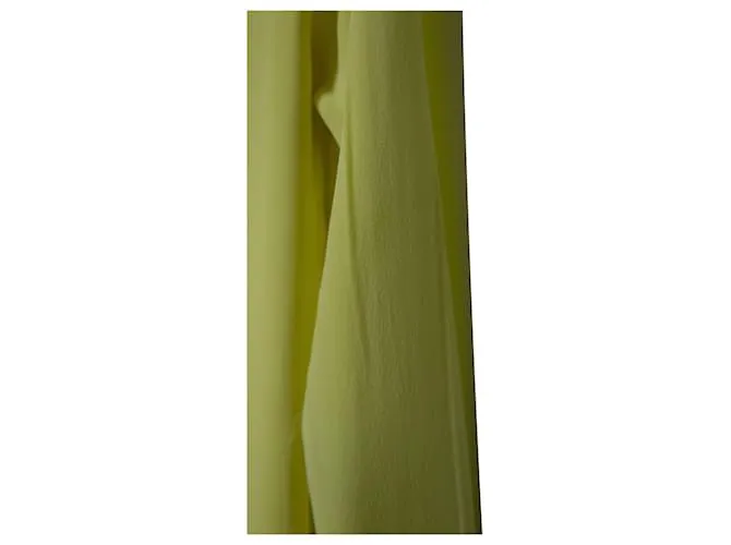Emilio Pucci Minivestido con detalle de encaje en seda amarilla Amarillo 