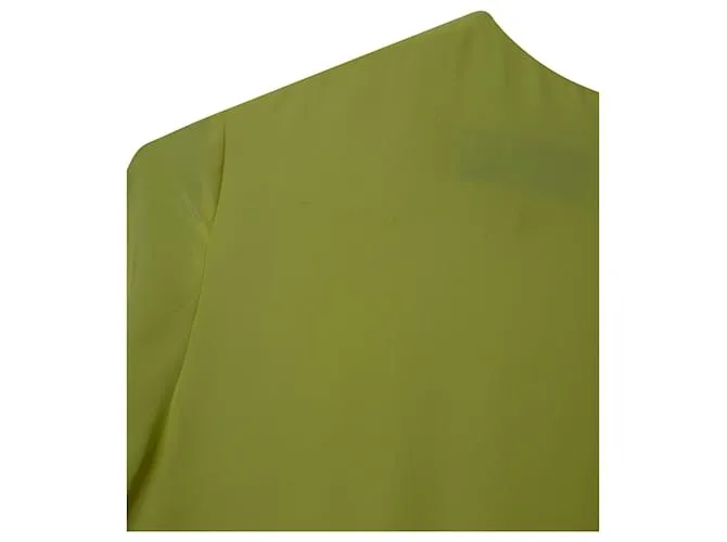 Emilio Pucci Minivestido con detalle de encaje en seda amarilla Amarillo 