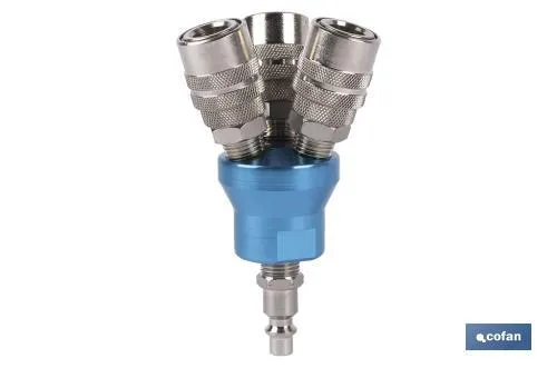 Enchufe rápido con 3 salidas en Flor | Distribuidor conector neumático  con 3 salidas para instalaciones neumáticas