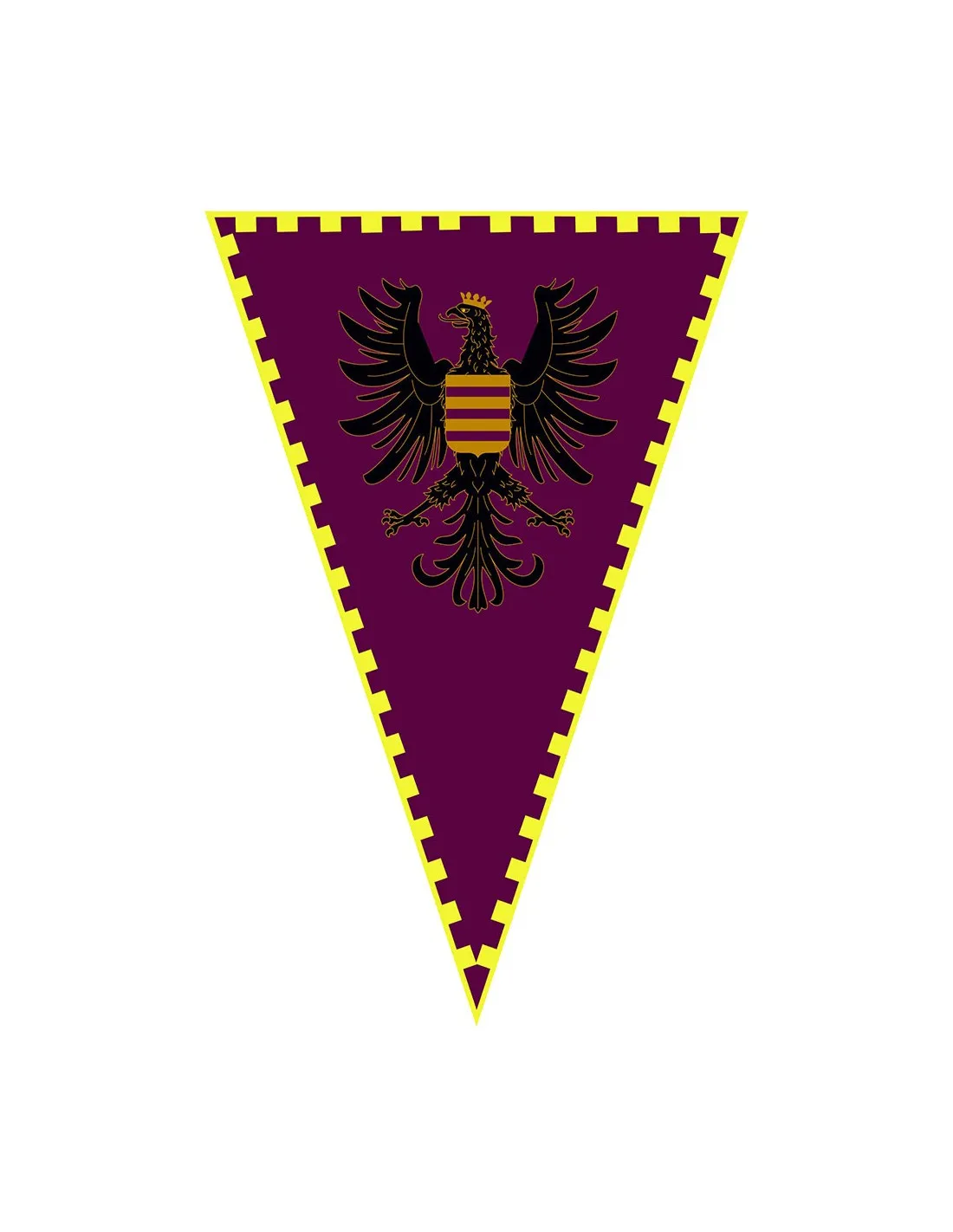 Estandarte Medieval Águila con Corona