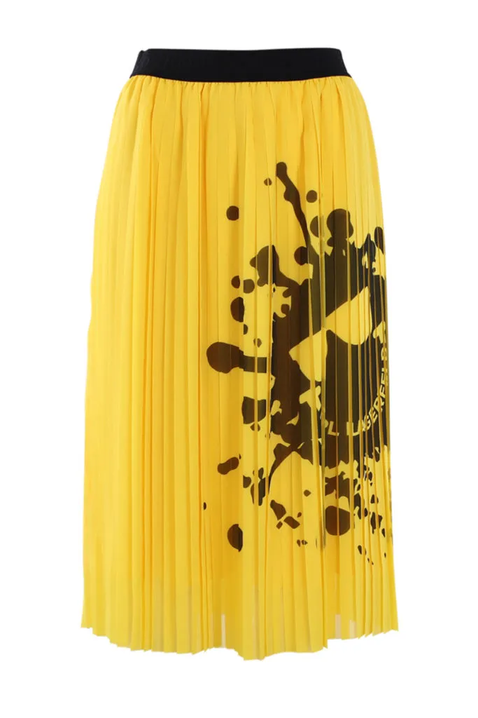Falda amarilla con logo 