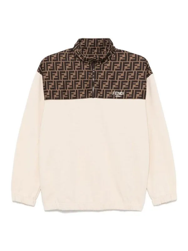 FENDI JR SUéTER CUELLO REDONDO  BEIS