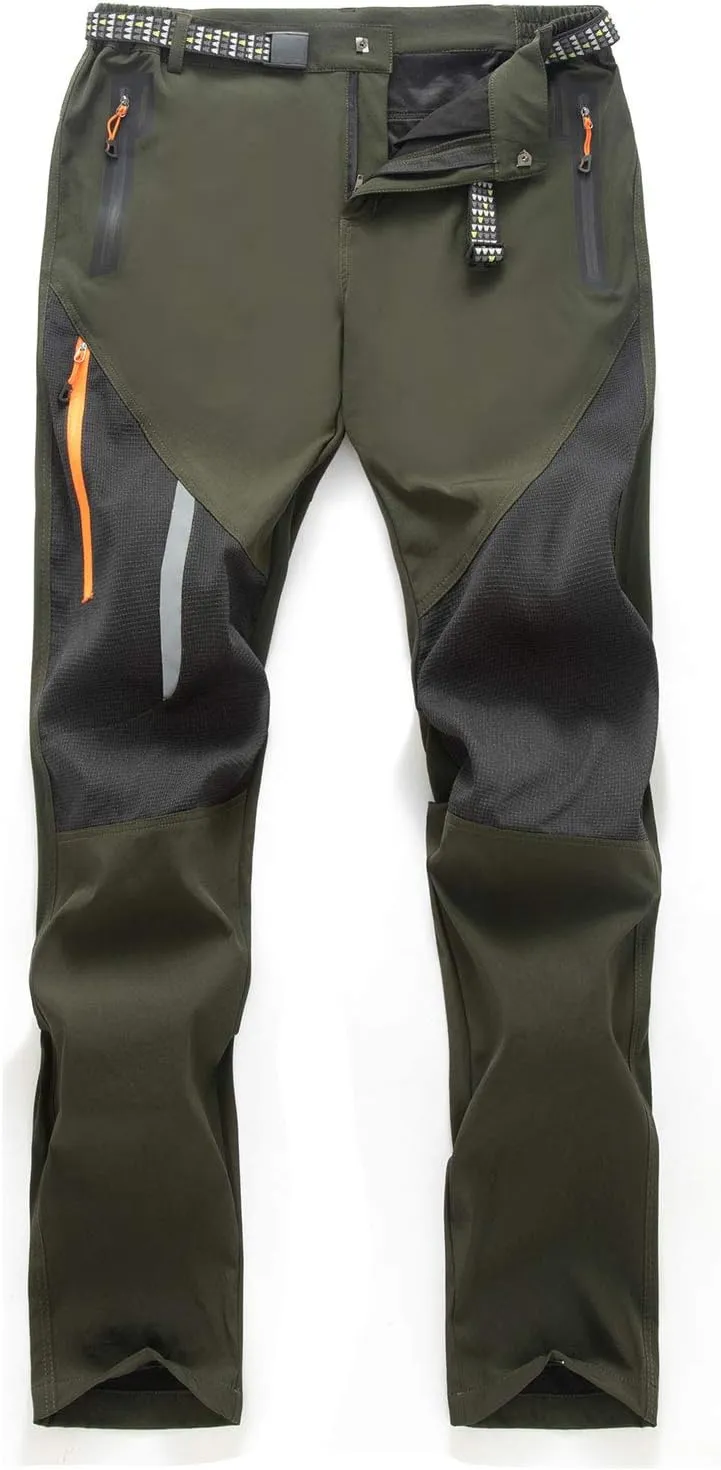 Freiesoldaten de Los Hombres Exterior Pantalones Ligeros Secado Rápido Senderismo Caza Pantalones de Pesca con Cinturón