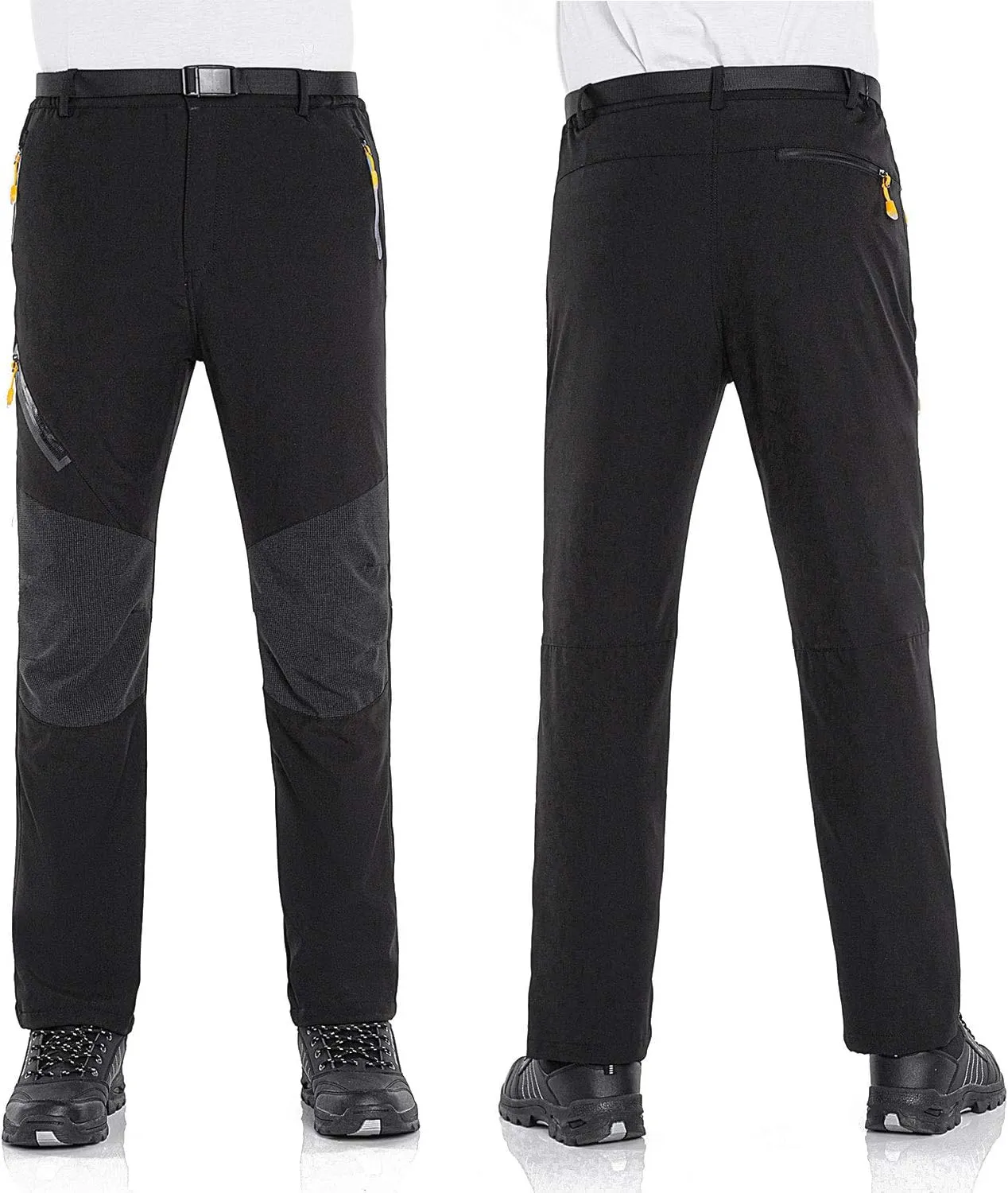 Freiesoldaten de Los Hombres Exterior Pantalones Ligeros Secado Rápido Senderismo Caza Pantalones de Pesca con Cinturón