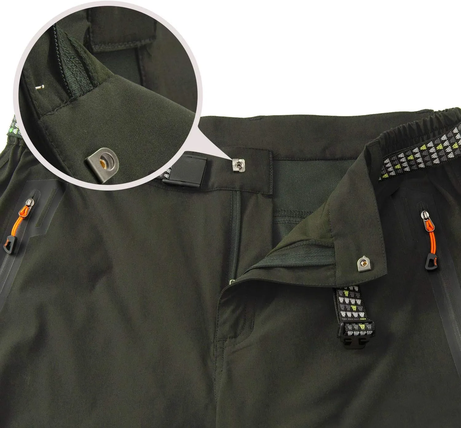 Freiesoldaten de Los Hombres Exterior Pantalones Ligeros Secado Rápido Senderismo Caza Pantalones de Pesca con Cinturón