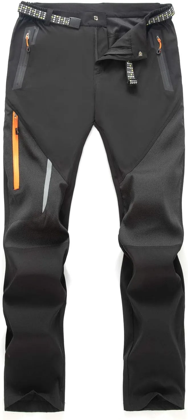 Freiesoldaten de Los Hombres Exterior Pantalones Ligeros Secado Rápido Senderismo Caza Pantalones de Pesca con Cinturón