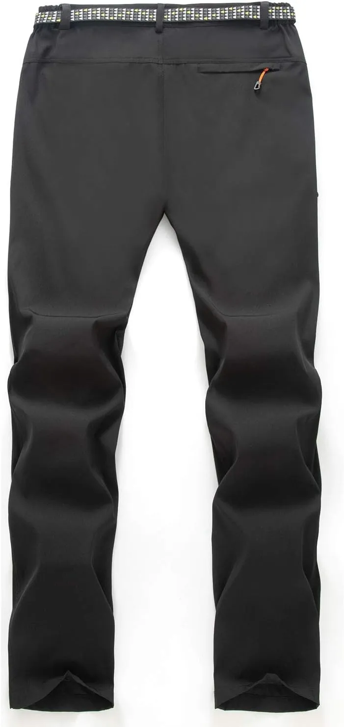 Freiesoldaten de Los Hombres Exterior Pantalones Ligeros Secado Rápido Senderismo Caza Pantalones de Pesca con Cinturón