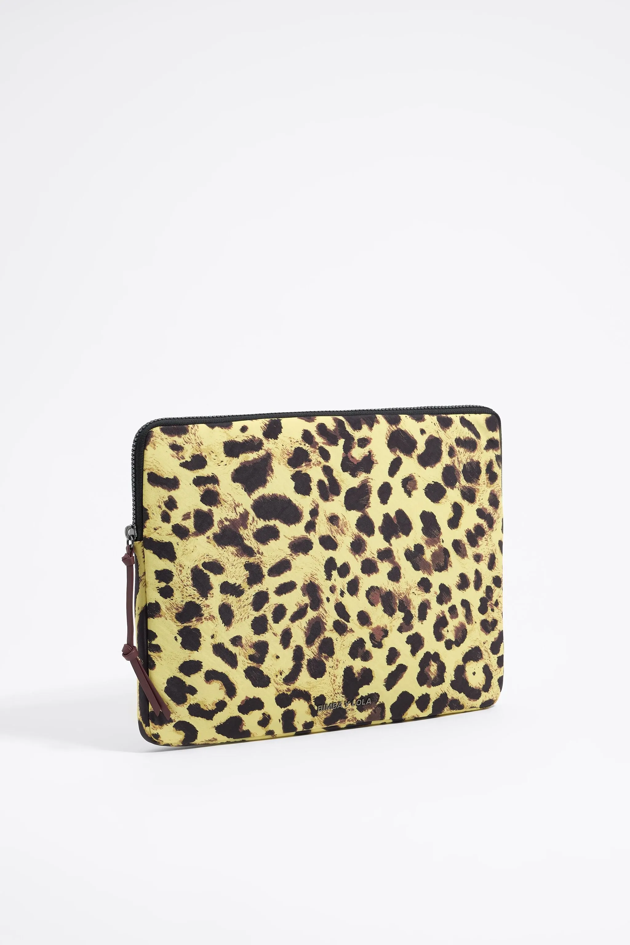 Funda portátil 13,5" nylon Animal amarilla