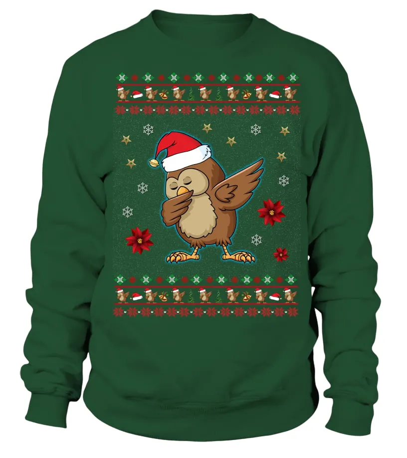 FUNNY DABBING OWL SWEATSHIRTUGLY CHRISTMAS SWEATER SUDADERA UNISEX