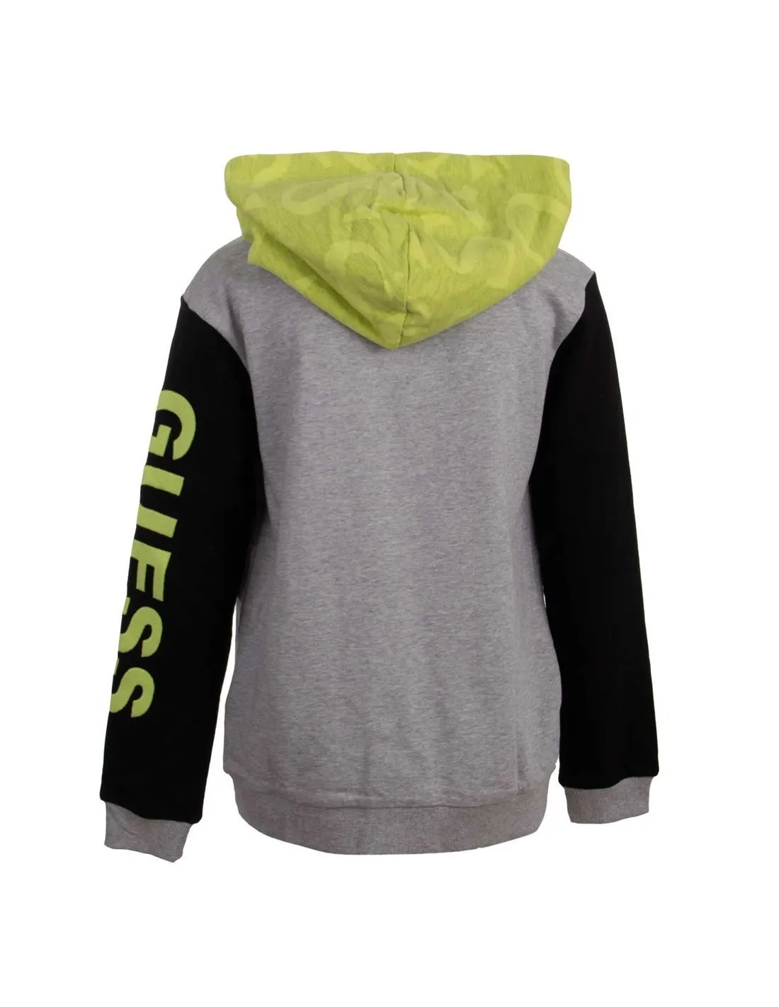 GUESS  SUDADERA GRIS, AMARILLA Y NEGRA L2YQ04KA6R0 NIñO