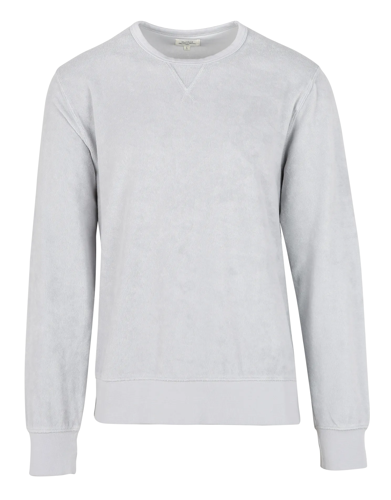 HARTFORD Sudadera recta de mezcla de algodón con cuello redondo en gris